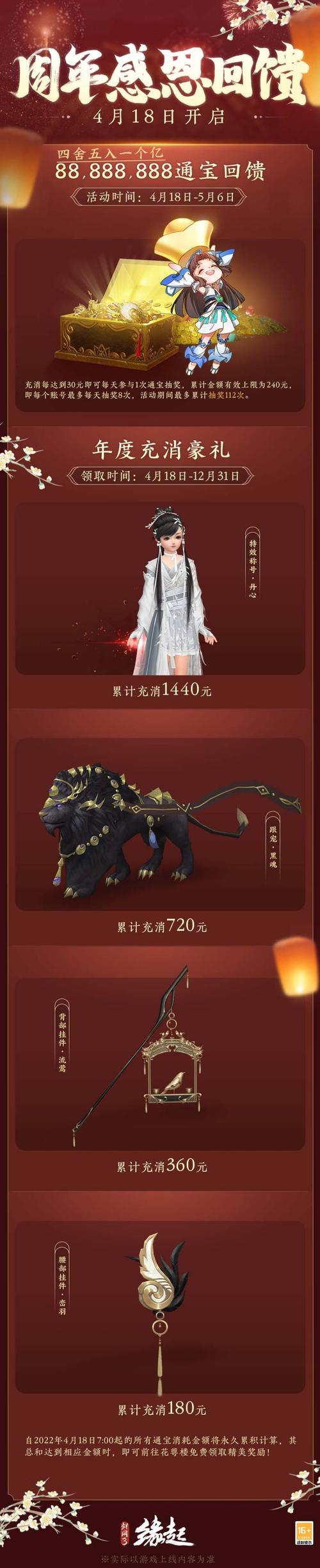 江湖大事件带来新体验《剑网3》周年狂欢第二弹福利